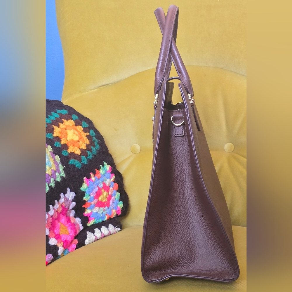 Ralph Lauren Chocolate Brown Work Tote - Picture 3 of 7